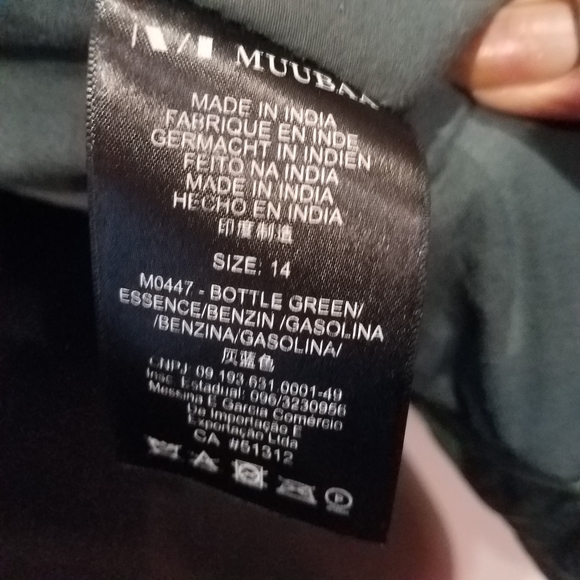 Muubaa Nido Quilted Moto Leather Biker Jacket Sz14 - Picture 7 of 8